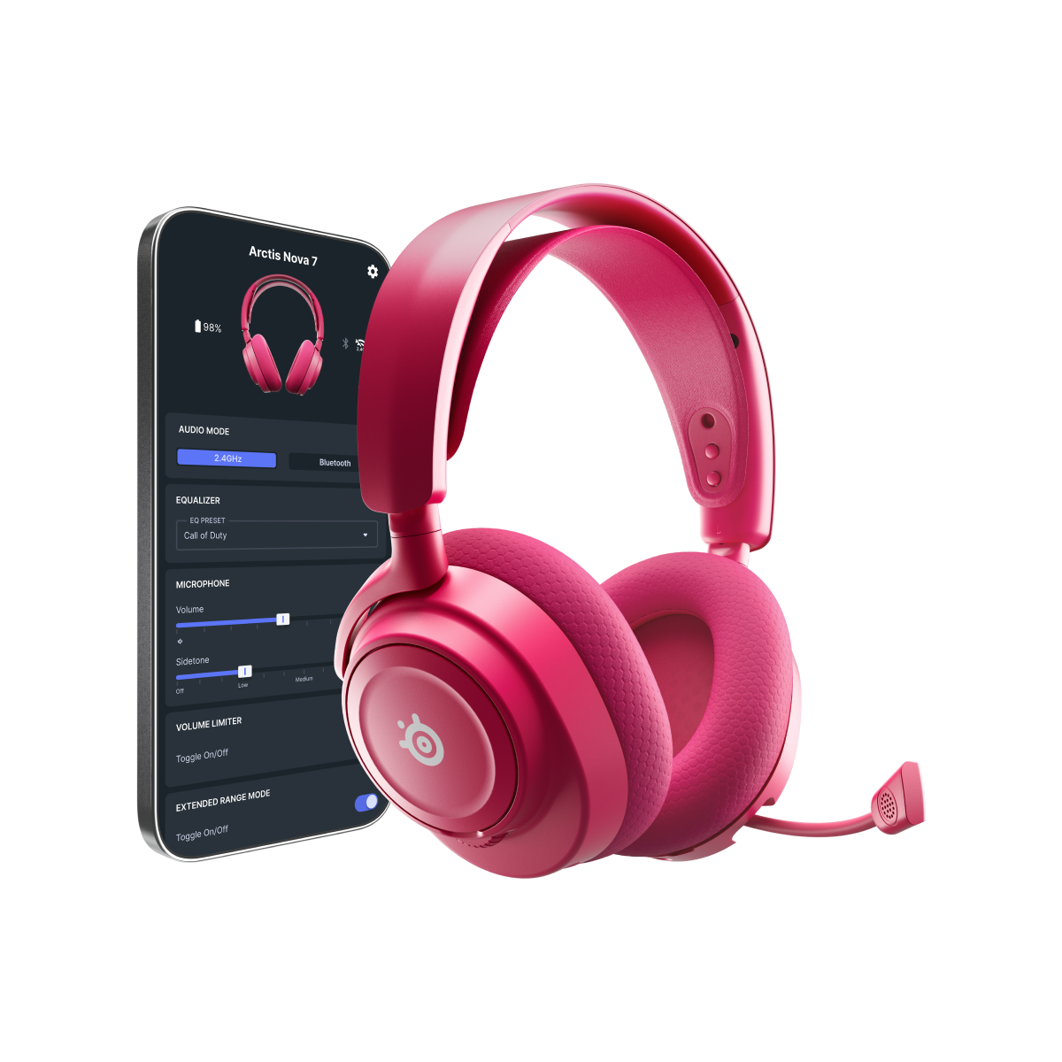 Arctis Nova 7 Wireless Gen 2 补充图（红色（官方 Magenta））